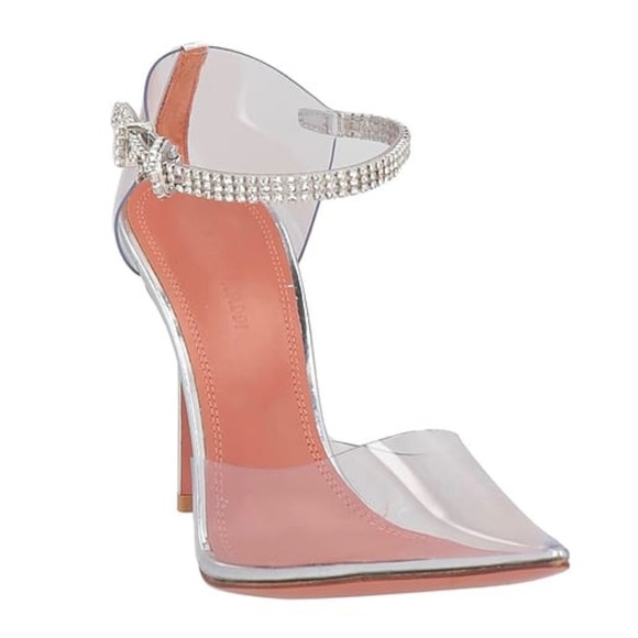 AMINA MUADDI Ursina Transparent Glass Pump Crystal Embellished - Picture 1 of 12